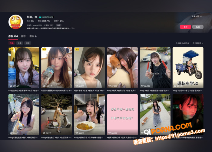 抖音400万粉网红 树莓...（1）