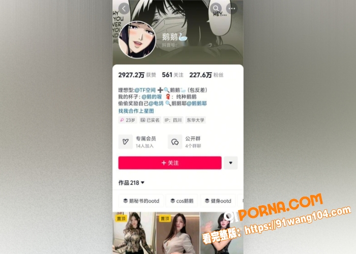 抖音230万粉网红 鹅鹅...（1）