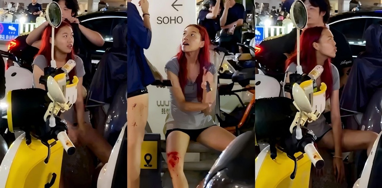 温州瑞安吾悦广场 红发女子事件 分手纠缠前男友 厕所打砸喊抓奸 引发群众围观！