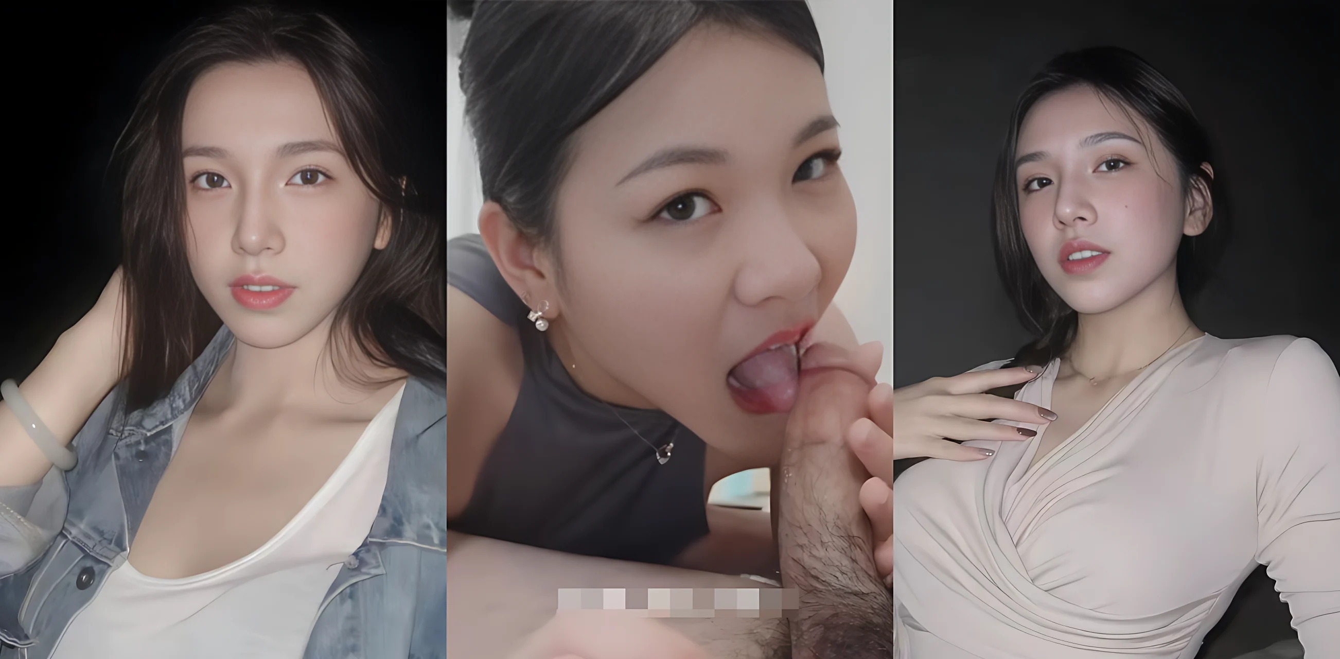 Ed Mosaic最新3P神作炸场！极品小姐姐一打二，主动跪舔双屌 骑乘摇到腿抽筋！