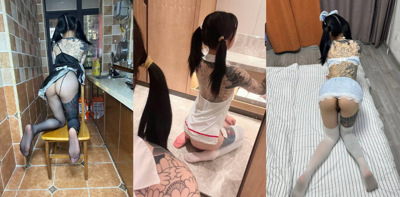 极品少女萝莉满背纹身 清纯与叛逆的激情碰撞 属实难见这种类型！